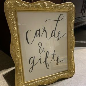 Cards & Gifts Gold Wedding Sign Frame